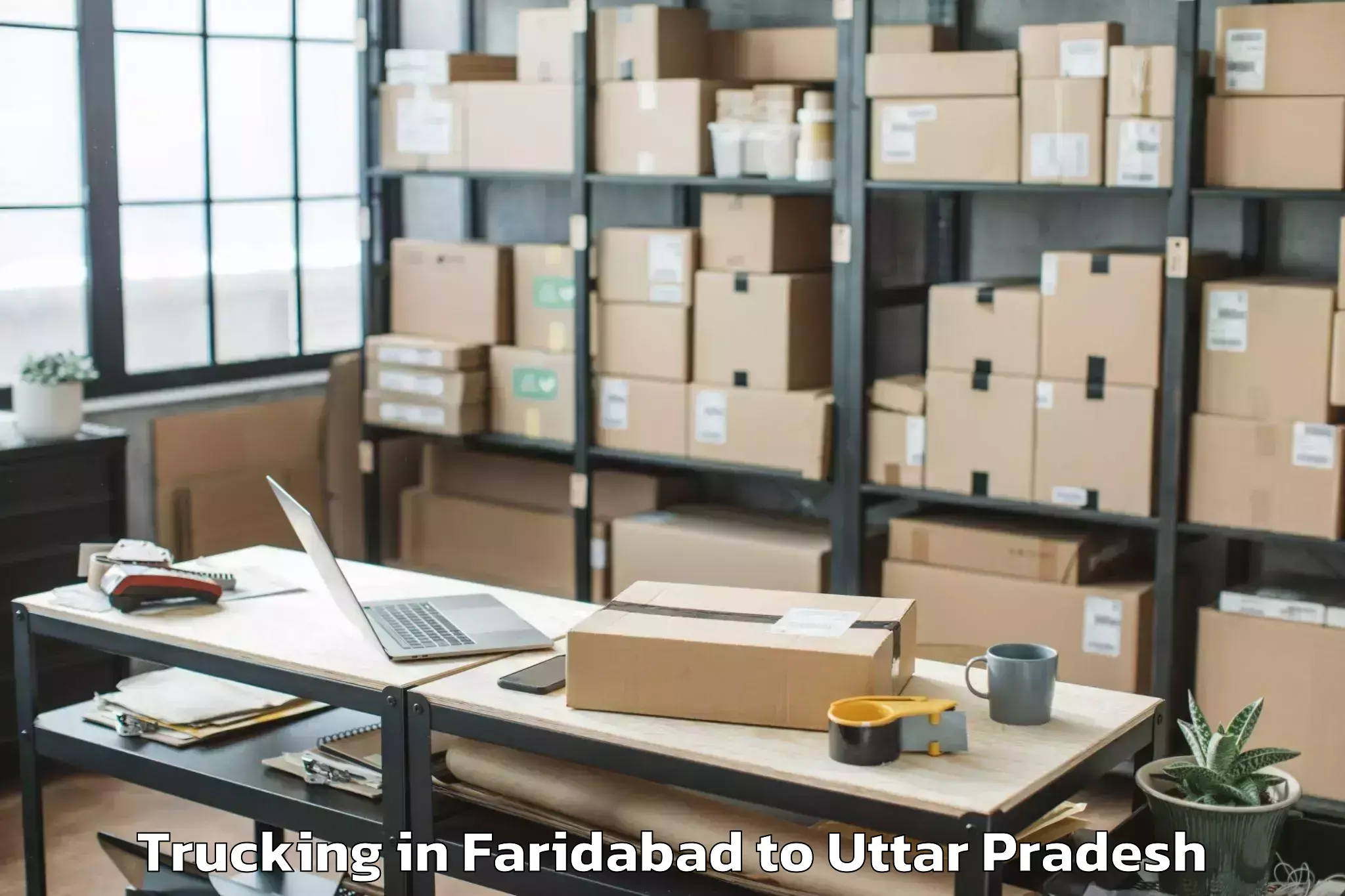 Leading Faridabad to Karwi Trucking Provider